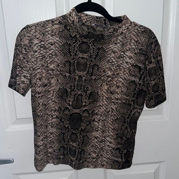 Zara Snakeskin Shirt - Picture 1 of 2